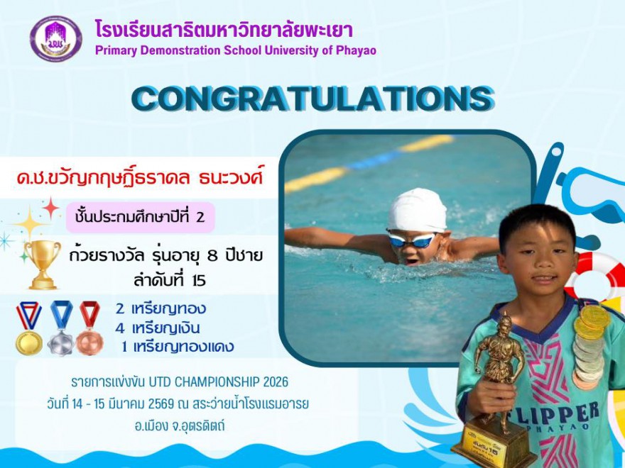 ขอแสดงความยินดีกับ เด็กชายขวัญกฤษฏิ์ธราดล ธนะวงศ์